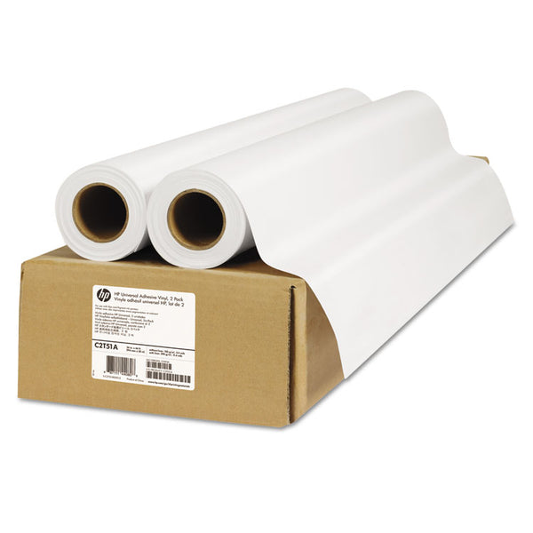 HP Universal Adhesive Vinyl, 2" Core, 36" x 66 ft, Vinyl White, 2/Pack (HEWC2T51A)