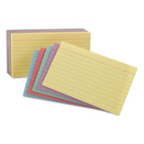 Oxford™ Ruled Index Cards, 4 x 6, Blue/Violet/Canary/Green/Cherry, 100/Pack (OXF34610) Pack of 100