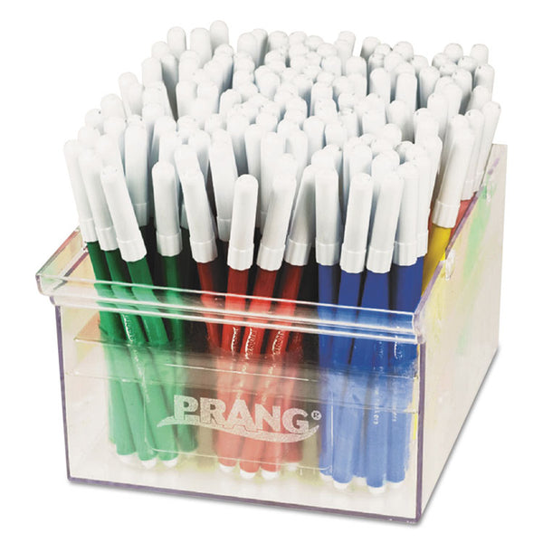 Prang® Fine Line Markers, Fine Bullet Tip, Assorted Colors, 144/Set (DIX80744) 1 Set