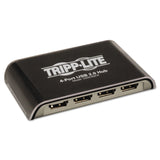 Tripp Lite USB 2.0 Hub, 4 Ports, Black/Silver (TRPU225004R) Each