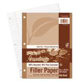 Pacon® Ecology Filler Paper, 3-Hole, 8 x 10.5, Wide/Legal Rule, 150/Pack (PAC3203)