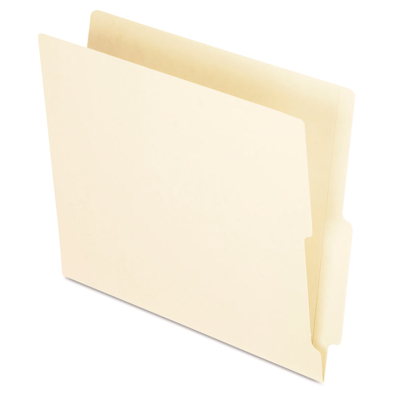 Pendaflex Manila End Tab Folders, 9.5" Front, 2-Ply Straight Tabs, Letter Size, 100/Box (ESSH114D) Box of 100