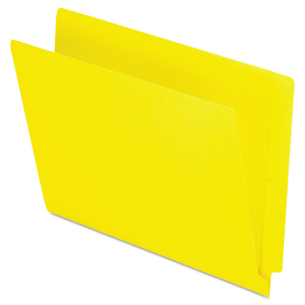 Pendaflex® Colored End Tab Folders with Reinforced Double-Ply Straight Cut Tabs, Letter Size, 0.75" Expansion, Yellow, 100/Box (PFXH110DY)