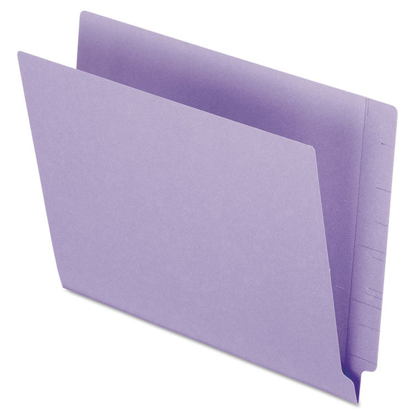 Pendaflex® Colored End Tab Folders with Reinforced Double-Ply Straight Cut Tabs, Letter Size, 0.75" Expansion, Purple, 100/Box (PFXH110DPR)