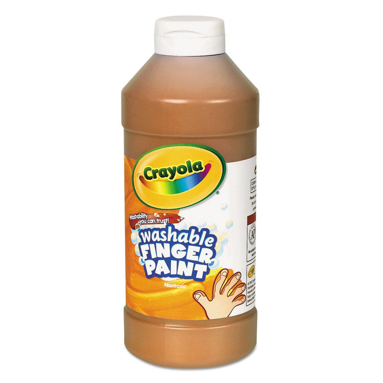 Crayola® Washable Fingerpaint, Brown, 16 oz Bottle (CYO551316007) Each