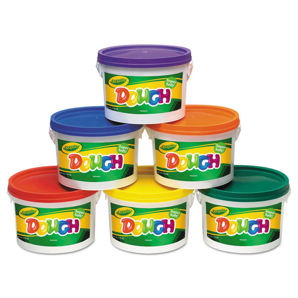 Crayola® Modeling Dough Bucket, 3 lbs, Assorted Colors, 6 Buckets/Set (CYO570016) Set of 6