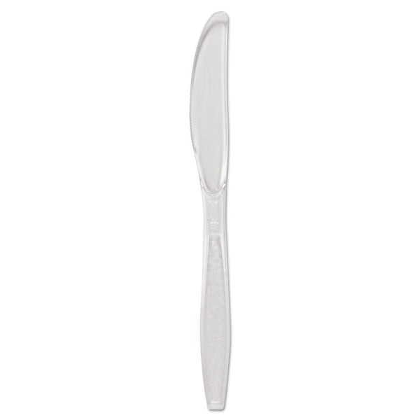SOLO® Guildware Extra Heavyweight Plastic Cutlery, Knives, Clear, 1,000/Carton (SCCGDC6KN0090)