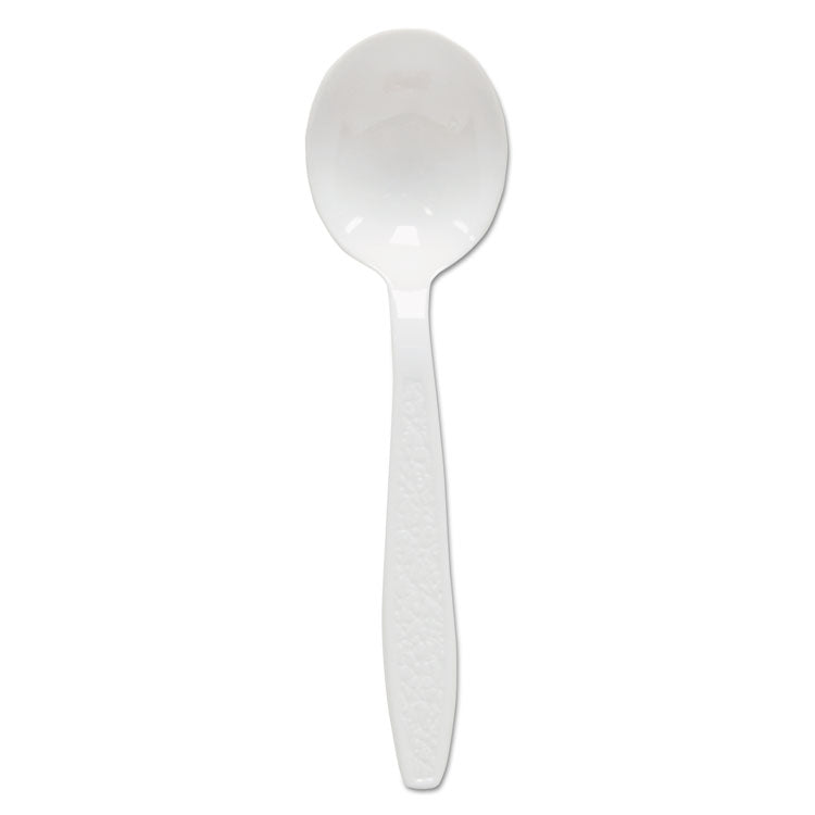 SOLO® Guildware Extra Heavyweight Plastic Cutlery, Soup Spoons, White, 1,000/Carton (SCCGBX8SW)