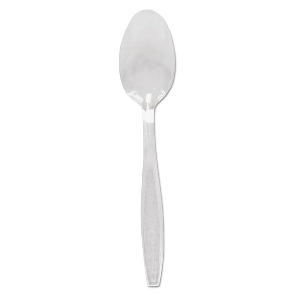 SOLO® Guildware Extra Heavyweight Plastic Cutlery, Teaspoons, Clear, 1,000/Carton (SCCGDC7TS0090)