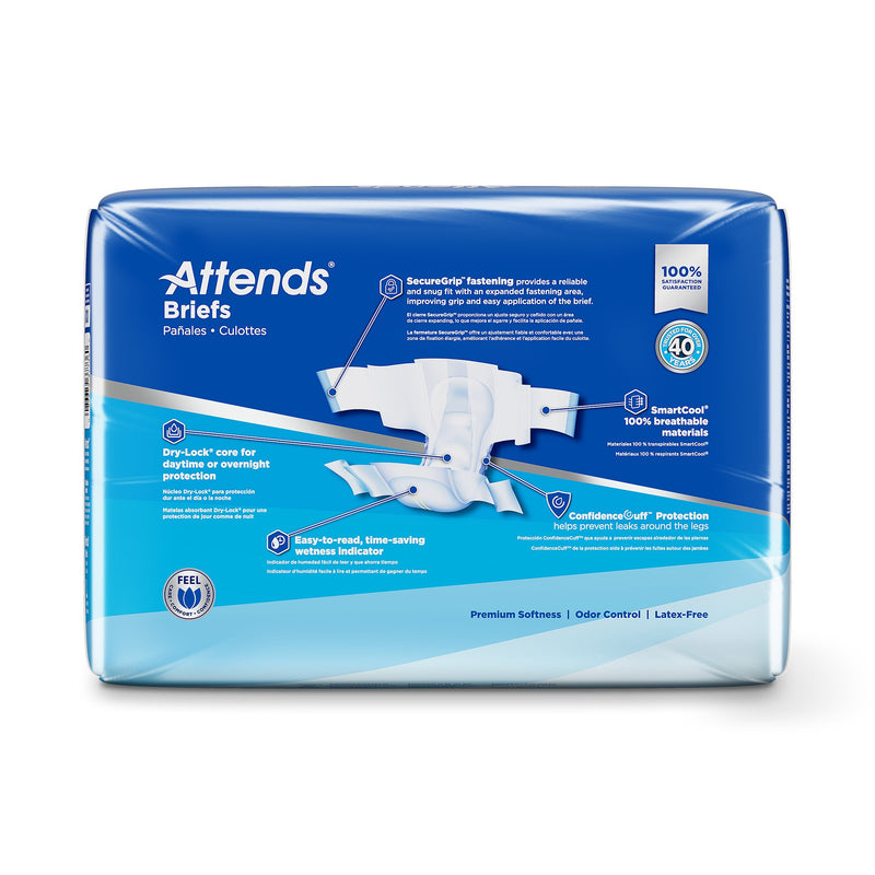 Attends® Advanced Unisex Adult Incontinence Brief Large Disposable Heavy Absorbency (950225_CS) 72/CS