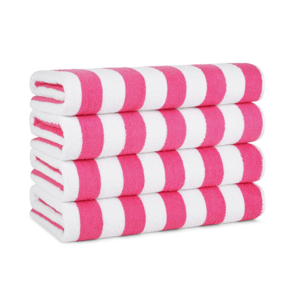 Arkwright Home California Cabana Beach Towel 30x70 Pink (4/Pack) (PNP-CABANA-PK) 4/PK