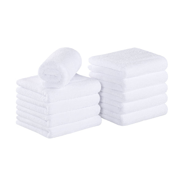 Arkwright Home Bck2U Coral Fleece Salon Towel 16x27 White (10/Pack) (PNP915117WH) 10/PK