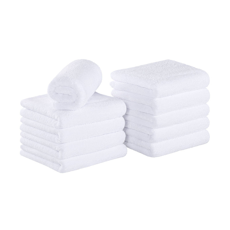 Arkwright Home Bck2U Coral Fleece Salon Towel 16x27 White (10/Pack) (PNP915117WH) 10/PK