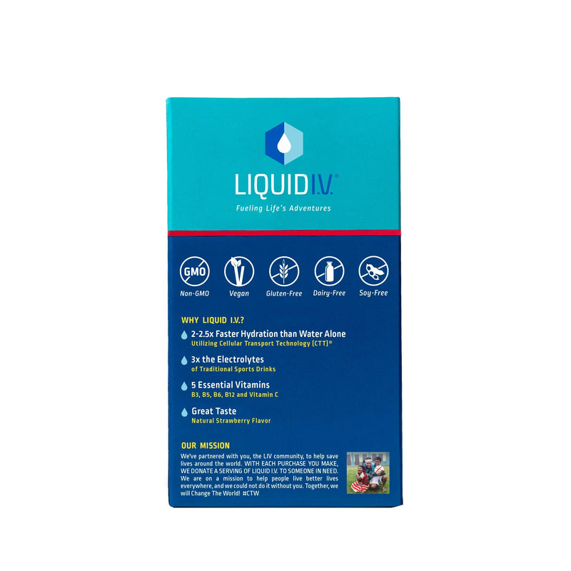 Liquid I.V.® Hydration Multiplier® Oral Electrolyte Solution Watermelon Flavor 0.56 oz. Electrolyte (1220421_BX) 6/BX