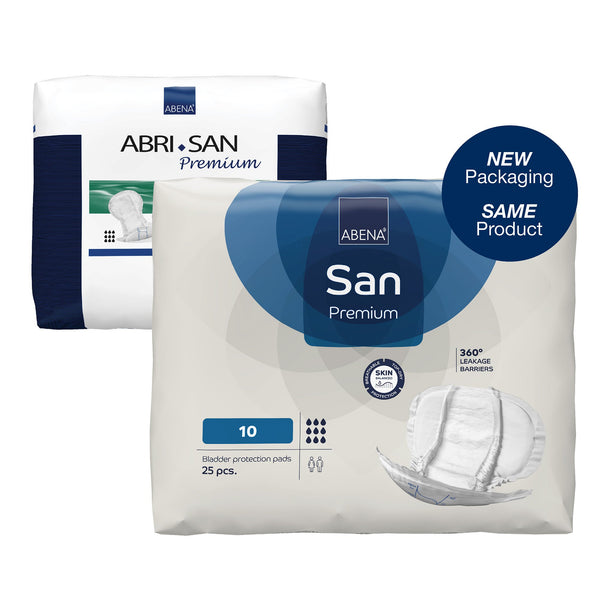 Abena® San Premium Incontinence Liner 14.5 X 28.7 Inch Heavy Absorbency Fluff / Polymer Core Size 10 (1218222_PK) 25/PK