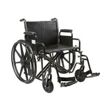 McKesson Bariatric Wheelchair Dual Axle Desk Length Arm Swing-Away Footrest Black Upholstery 22 Inch Seat Width Adult 450 lbs. Weight Capacity (1065280_EA) 1/EA