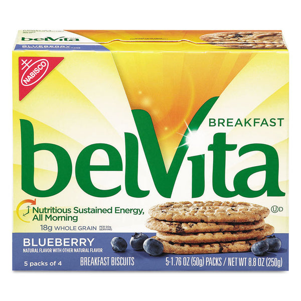 Nabisco® belVita Breakfast Biscuits, 1.76 oz Pack, Blueberry, 64/Carton (CDB02908)