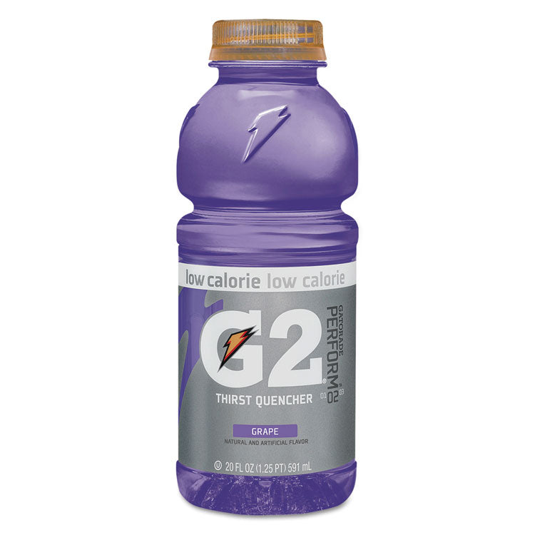 Gatorade® G2 Perform 02 Low-Calorie Thirst Quencher, Grape, 20 oz Bottle, 24/Carton (QKR04060)