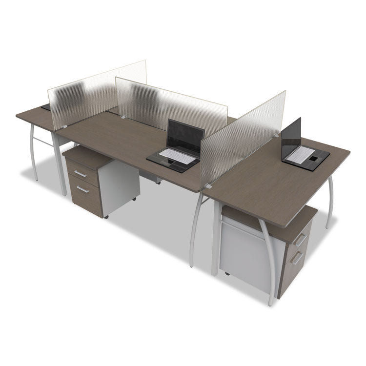 Linea Italia® Trento Line Dividing Panel, Polycarbonate, 47.13w x 1.75d x 15.5h, Translucent (LITTR721) Each