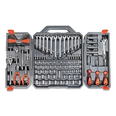 Vuzix Corporation 1/4 in and 3/8 in Drive 6-Pt SAE/Metric Professional Tool Set, 150 Piece (181-CTK150) 1 Set