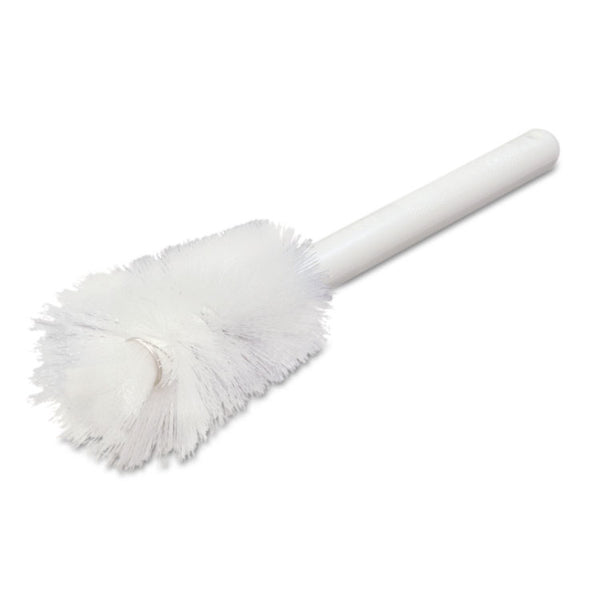 Carlisle Sparta Handle Bottle Brush, Pint, White Polyester Bristles, 4.5" Brush, 7.5" White Plastic Handle (CFS4046600)
