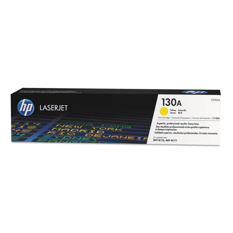 HP HP 130A, (CF352A) Yellow Original LaserJet Toner Cartridge (HEWCF352A)