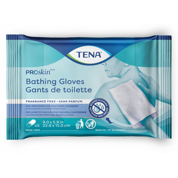 TENA® ProSkin™ Rinse-Free Bathing Glove Wipe Soft Pack Unscented 5 Count (1205117_PK) 5/PK