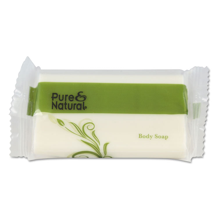 Pure & Natural™ Body and Facial Soap, Fresh Scent, # 1 1/2 Flow Wrap Bar, 500/Carton (PNN500150) Case of 500