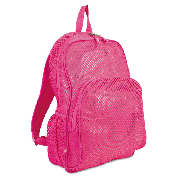Eastsport® Mesh Backpack, Fits Devices Up to 17", Polyester, 12 x 5 x 18, Clear/English Rose (EST113960BJENR)