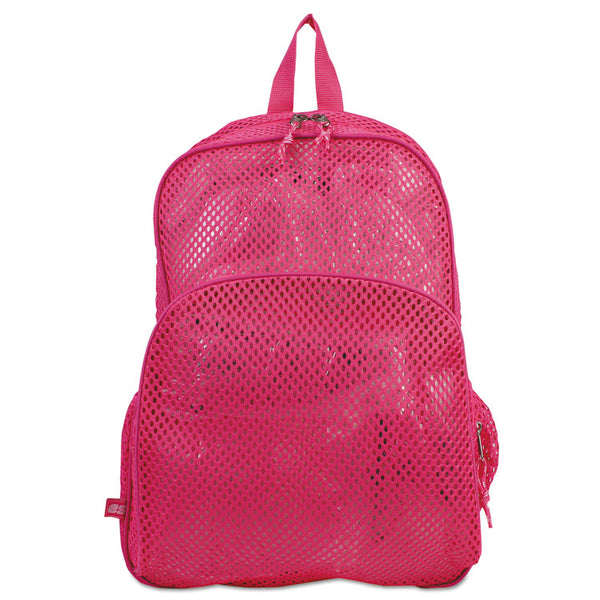 Eastsport® Mesh Backpack, Fits Devices Up to 17", Polyester, 12 x 5 x 18, Clear/English Rose (EST113960BJENR) Each