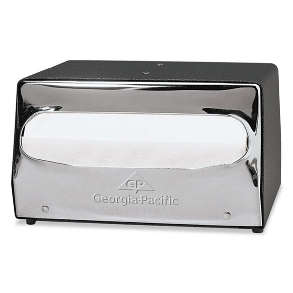 Georgia Pacific® Professional MorNap Tabletop Napkin Dispenser, 7.9 x 11.5 x 4.9, Black/Chrome (GPC51202CT)