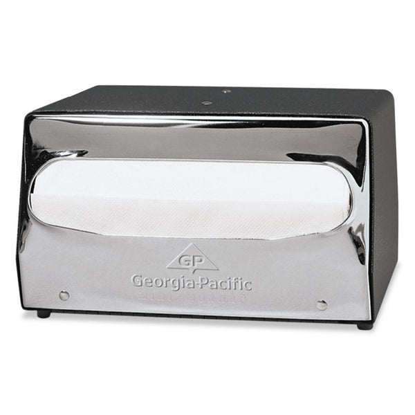 Georgia Pacific® Professional MorNap Tabletop Napkin Dispenser, 7.9 x 11.5 x 4.9, Black/Chrome (GPC51202CT) Case of 6