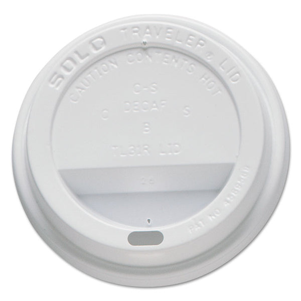 SOLO® Traveler Cappuccino Style Dome Lid, Fits 10 oz Cups, White, 100/Pack, 10 Packs/Carton (SCCTL31R2)