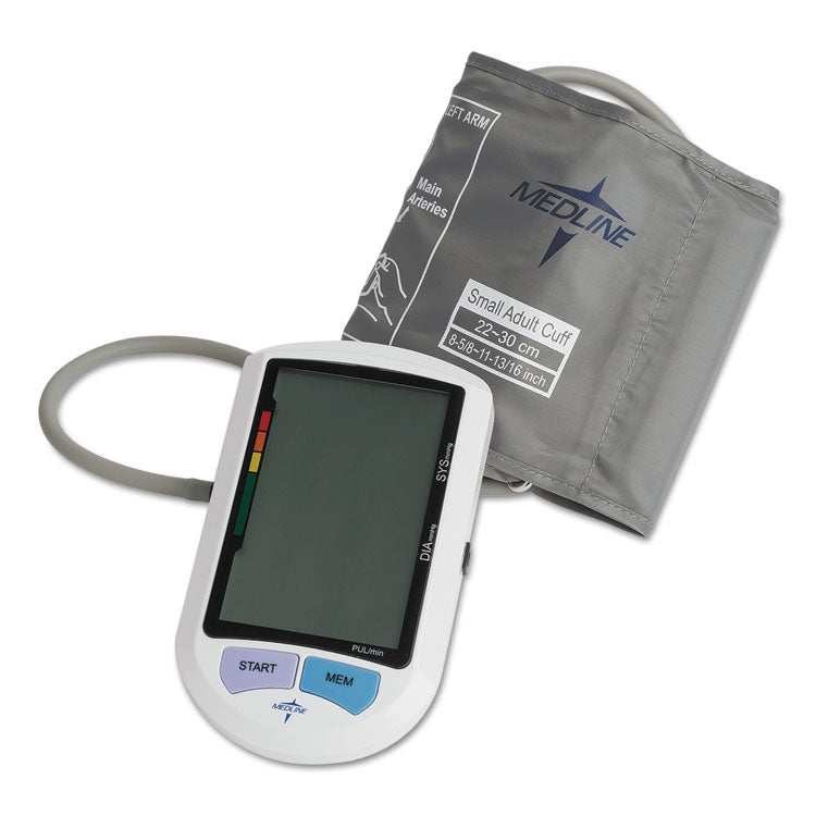 Medline Automatic Digital Upper Arm Blood Pressure Monitor, Small Adult Size (MIIMDS3001)