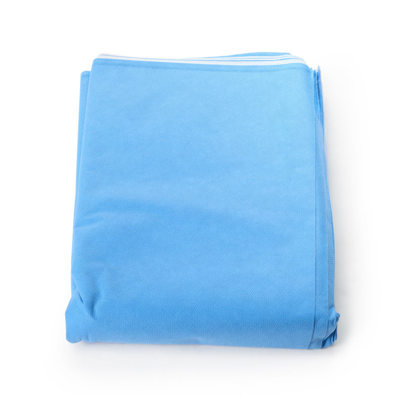 QUICK CHECK* H500 Sterilization Wrap White / Blue 48 X 48 Inch Dual Layer SMS Polypropylene Steam / EO Gas / Hydrogen Peroxide (809427_CS) 48/CS