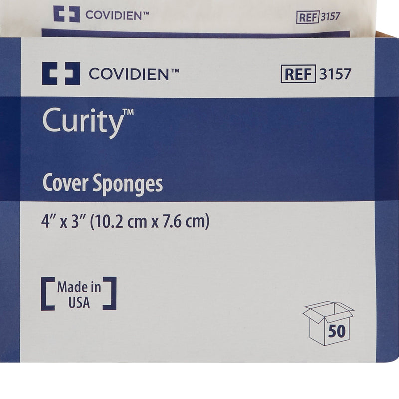 Curity™ Cellulose Filled Nonwoven Sponge 3 X 4 Inch 4-Ply Sterile 2 per Pack (688661_TR) 25/TR