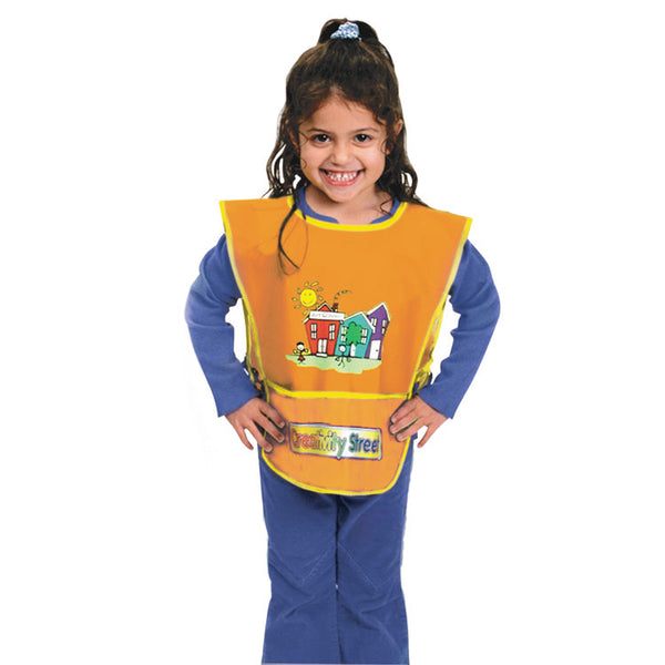 Creativity Street® Kraft Artist Smock, Fits Kids Ages 3-8, Vinyl, One Size Fits All, Bright Colors (CKC5207) Each