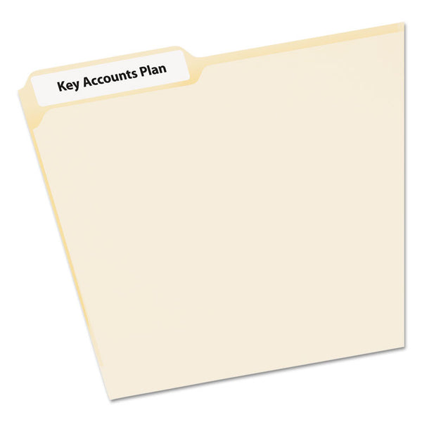 Avery® EcoFriendly Permanent File Folder Labels, 0.66 x 3.44, White, 30/Sheet, 50 Sheets/Pack (AVE45366)