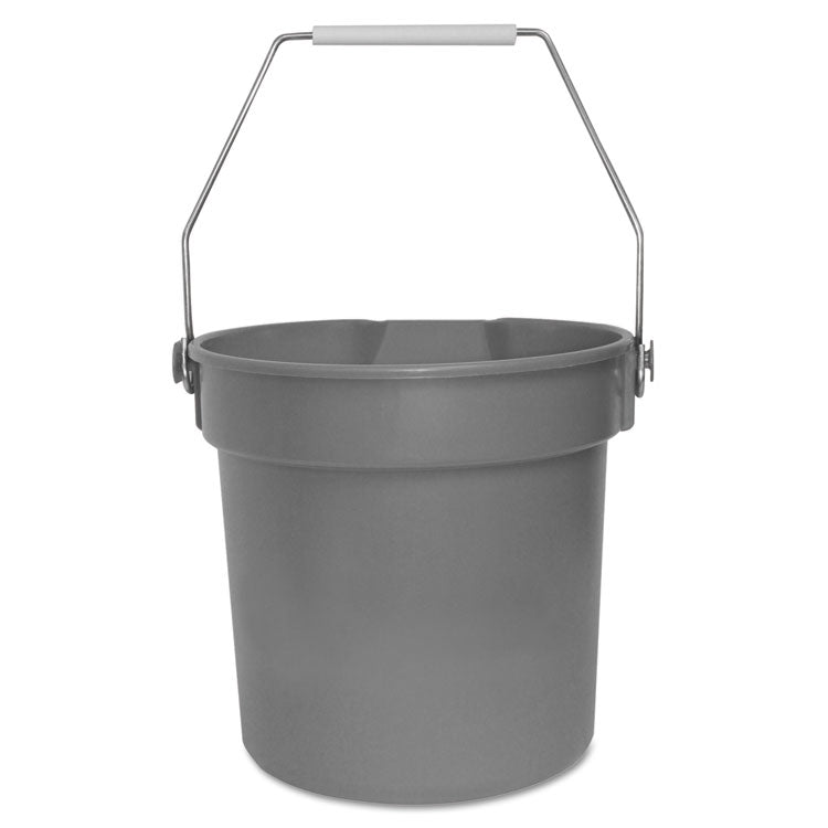 Impact® Deluxe Heavy-Duty Bucket, 10 qt, Polypropylene, Gray, 10.63" dia (IMP5510)