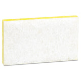 Scotch-Brite™ PROFESSIONAL Light-Duty Scrubbing Sponge, #63, 3.6 x 6.1, 0.7" Thick, Yellow/White, 20/Carton (MMM08251) Case of 20