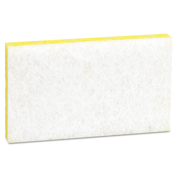 Scotch-Brite™ PROFESSIONAL Light-Duty Scrubbing Sponge, #63, 3.6 x 6.1, 0.7" Thick, Yellow/White, 20/Carton (MMM08251) Case of 20