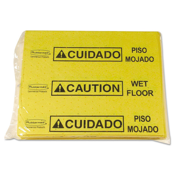 Rubbermaid® Commercial Over-The-Spill Pad Tablet, 12 oz, 14 x 16.5, 25/Pack (RCP4253YEL) Case of 12