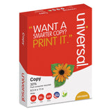 Universal® 30% Recycled Copy Paper, 92 Bright, 20 lb Bond Weight, 8.5 x 11, White, 500 Sheets/Ream, 10 Reams/Carton (UNV20030)