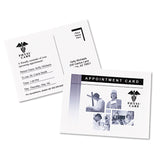 Avery® Photo-Quality Printable Postcards, Inkjet, 74 lb, 4.25 x 5.5, Glossy White, 100 Cards, 4 Cards/Sheet, 25 Sheets/Pack (AVE8383)