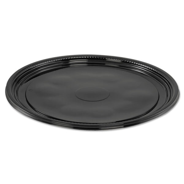 WNA Caterline Casuals Thermoformed Platters, 12" Diameter, Black. Plastic, 25/Carton (WNAA512PBL) Case of 25