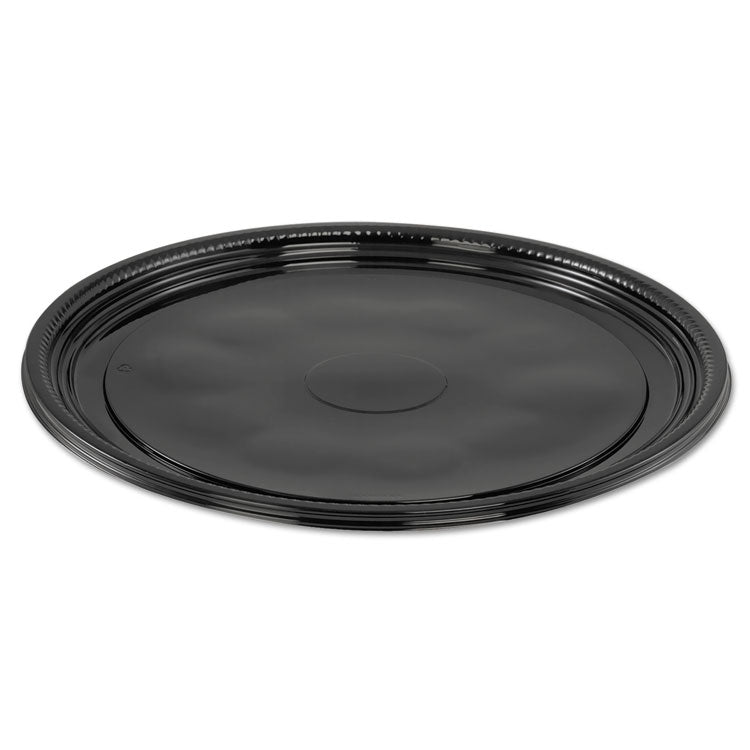 WNA Caterline Casuals Thermoformed Platters, 12" Diameter, Black. Plastic, 25/Carton (WNAA512PBL) Case of 25
