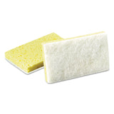 Scotch-Brite™ PROFESSIONAL Light-Duty Scrubbing Sponge, #63, 3.6 x 6.1, 0.7" Thick, Yellow/White, 20/Carton (MMM08251) Case of 20