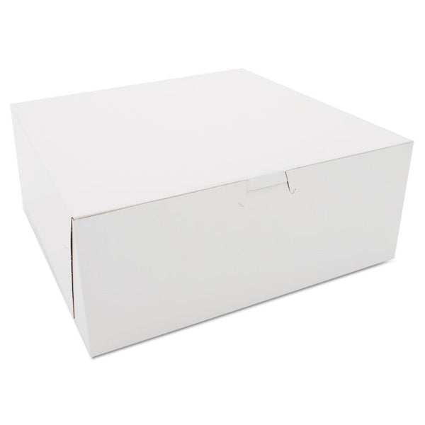 SCT® White One-Piece Non-Window Bakery Boxes, 10 x 10 x 4, White, Paper, 100/Carton (SCH0973) Case of 100