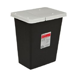 SharpSafety™ RCRA Waste Container Black Base 26 H X 12-3/4 D X 18-1/4 W Inch Horizontal Entry 18 Gallon (624250_CS) 5/CS