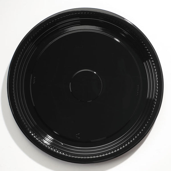 WNA Caterline Casuals Thermoformed Platters, 16" Diameter, Black, Plastic, 25/Carton (WNAA516PBL) Case of 25